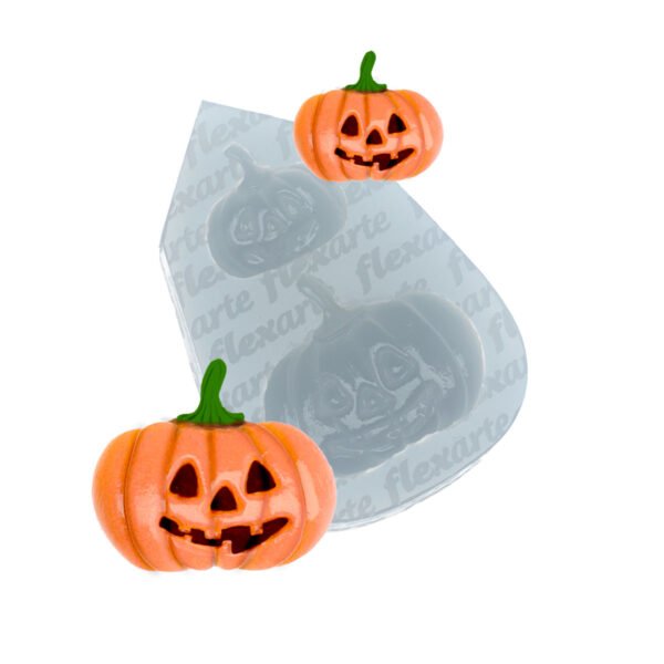 Molde De Silicone 878 - Par De Abóboras De Halloween